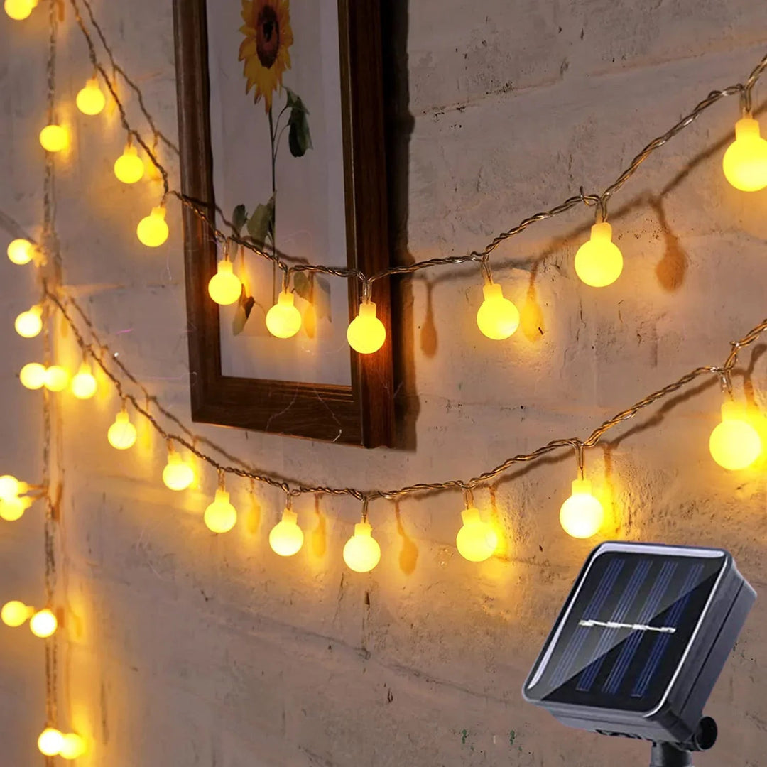 Solarbetriebene Partybeleuchtung Für Gartenpartys Und Feste 0