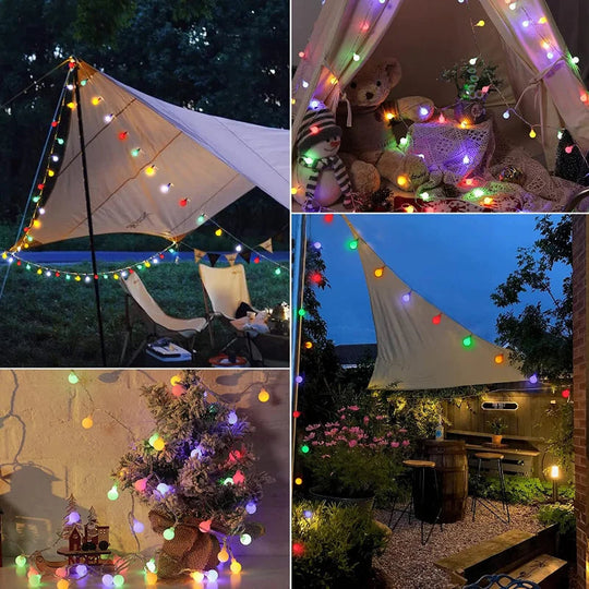 Solarbetriebene Partybeleuchtung Für Gartenpartys Und Feste 6