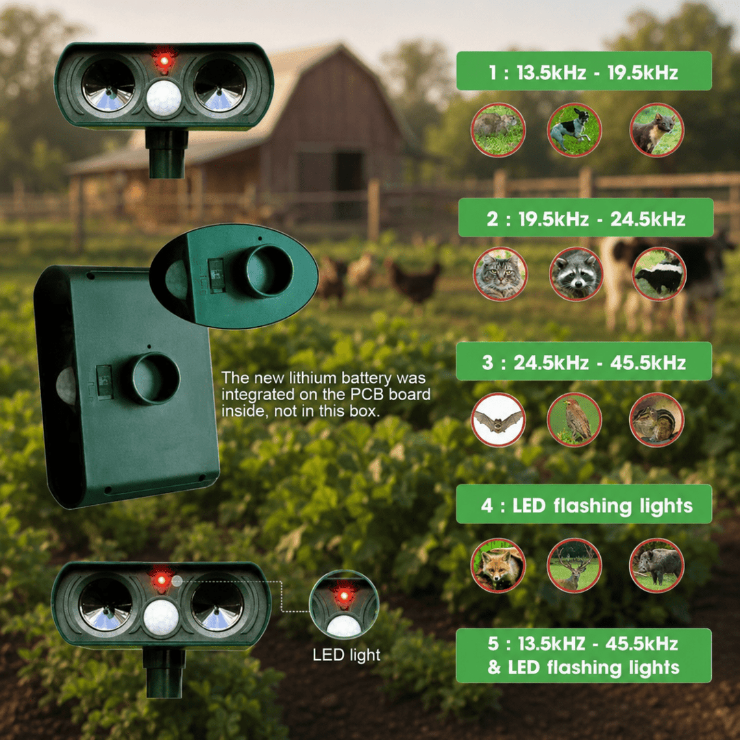 Solarbetriebener Tiervertreiber für Garten 4