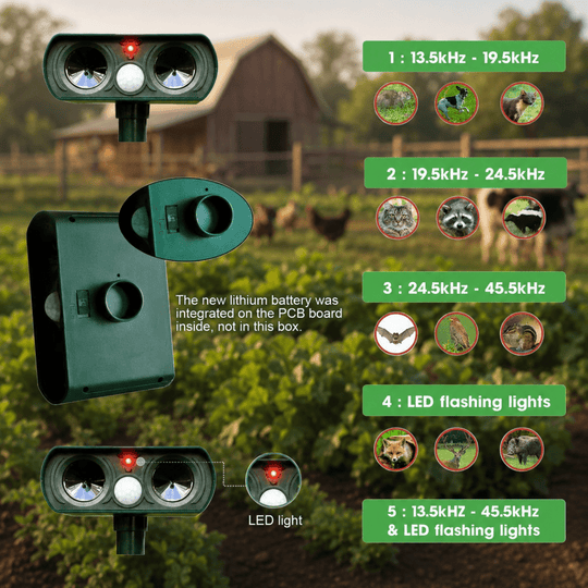 Solarbetriebener Tiervertreiber für Garten 4