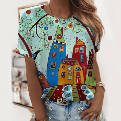 Sommer Frauen T-Shirt