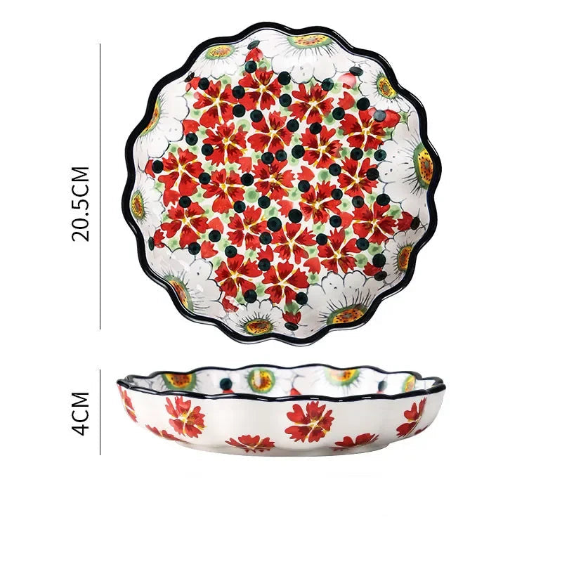 Sommerliche Keramikschalen mit Blumendesign für Festliche Anlässe 11