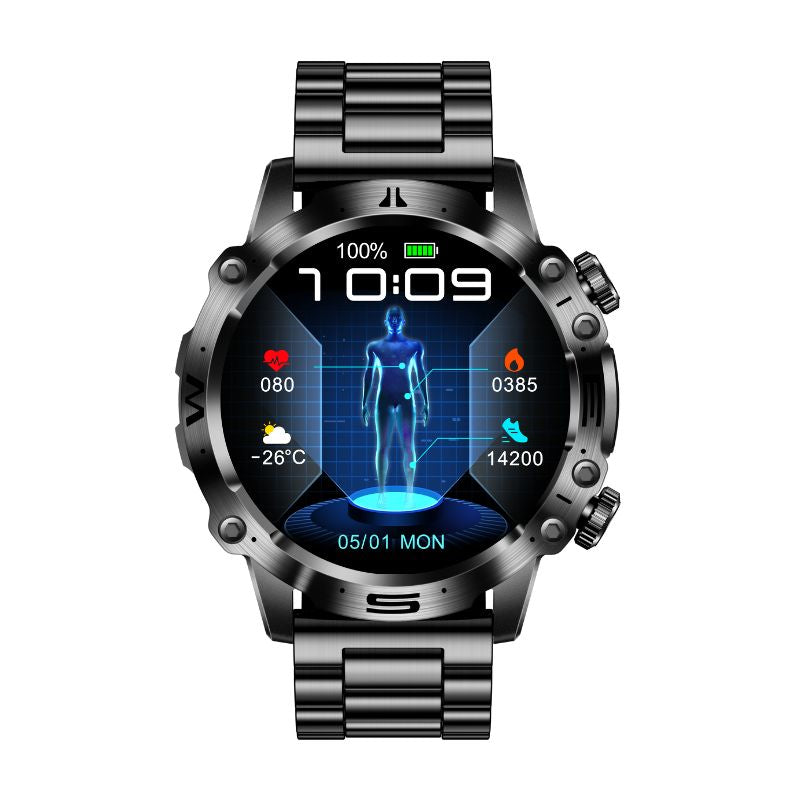 Sportliche Smartwatch mit EKG-Funktion für Männer und Frauen 0