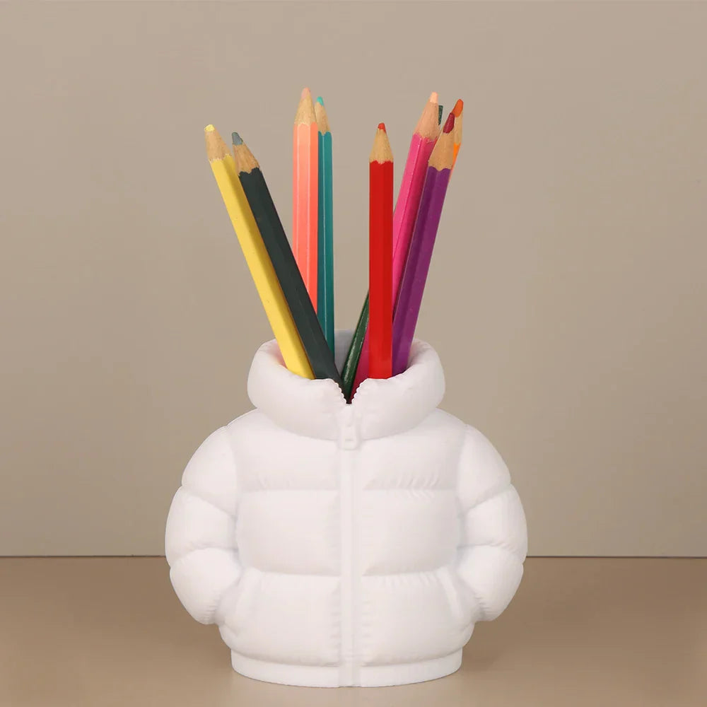 Stifthalter Mini Pufferjacke für kreative Büros 7