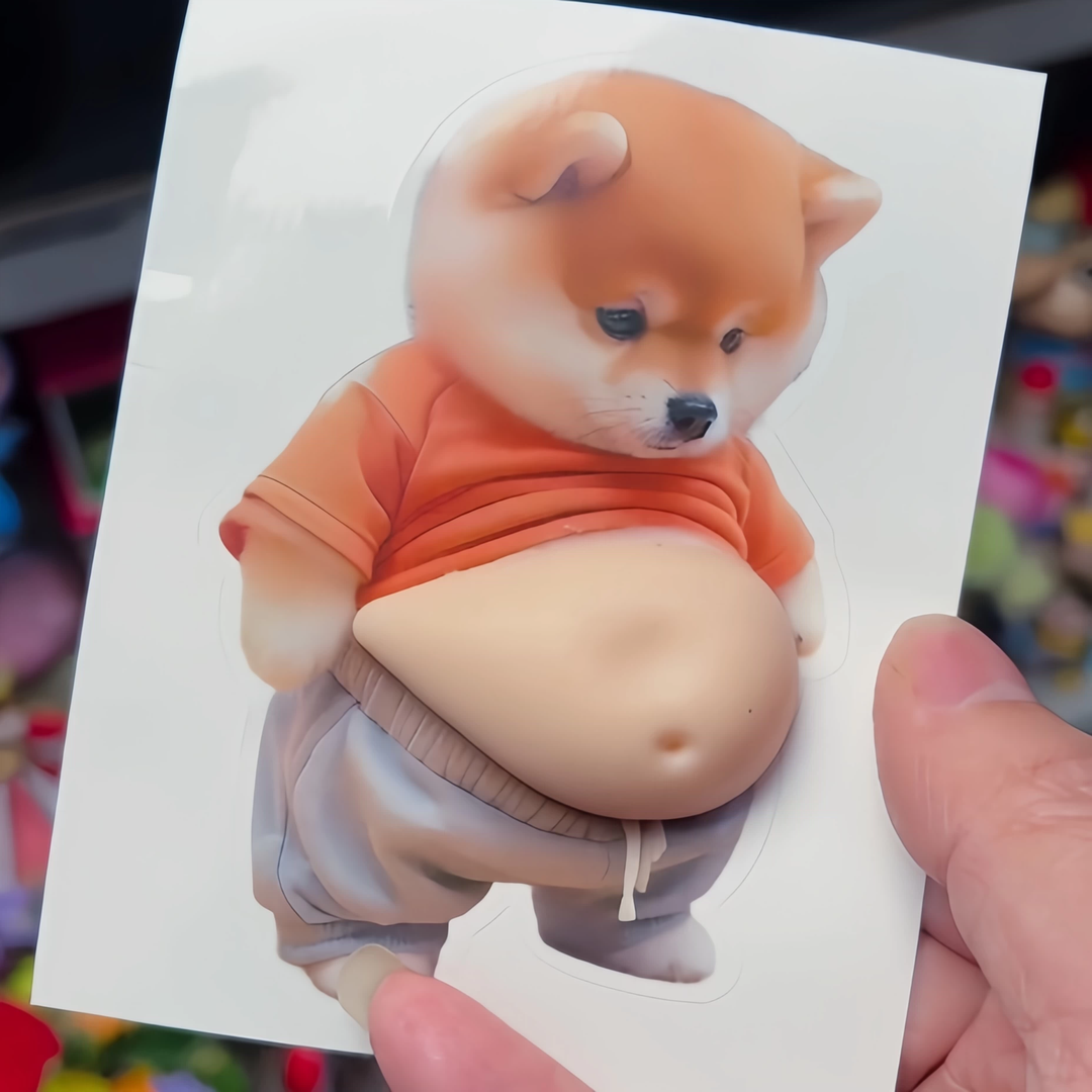 Süßer Shiba Silikon-Aufkleberschutz 2