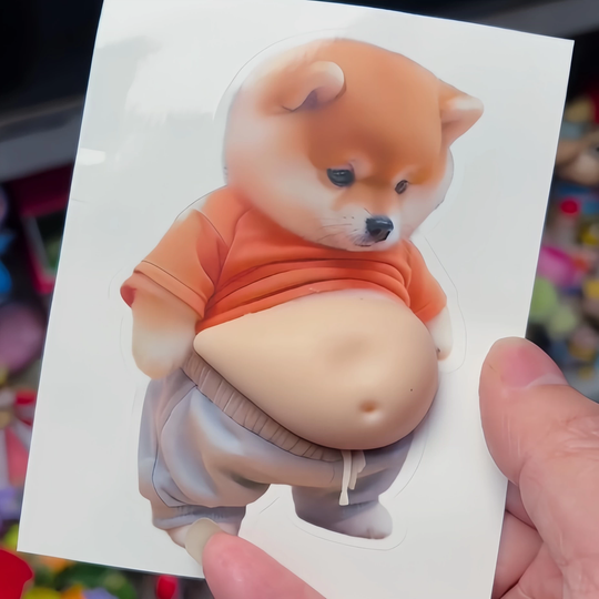 Süßer Shiba Silikon-Aufkleberschutz 2
