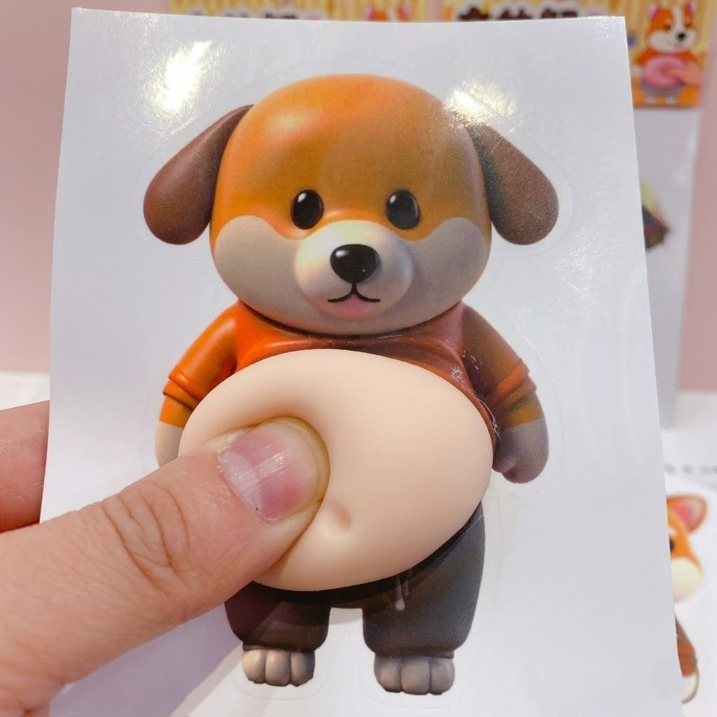 Süßer Shiba Silikon-Aufkleberschutz 3