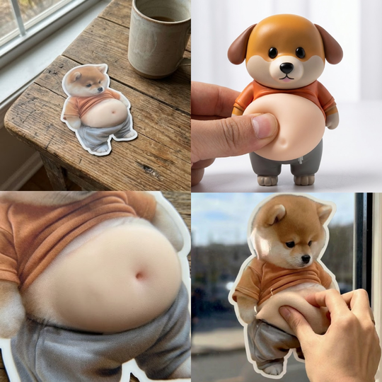 Süßer Shiba Silikon-Aufkleberschutz 4