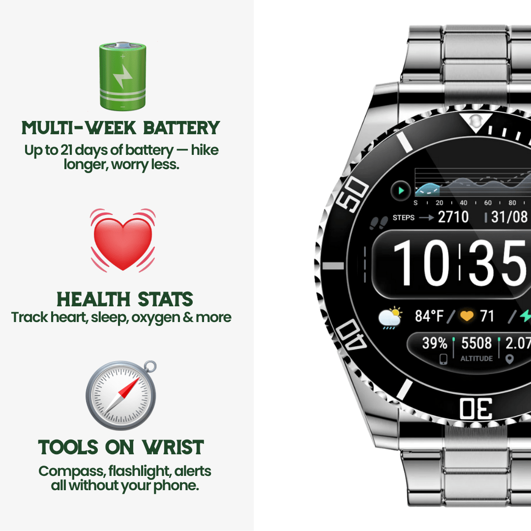 Taktische Smartwatch mit GPS und Gesundheitsüberwachung für Männer 8