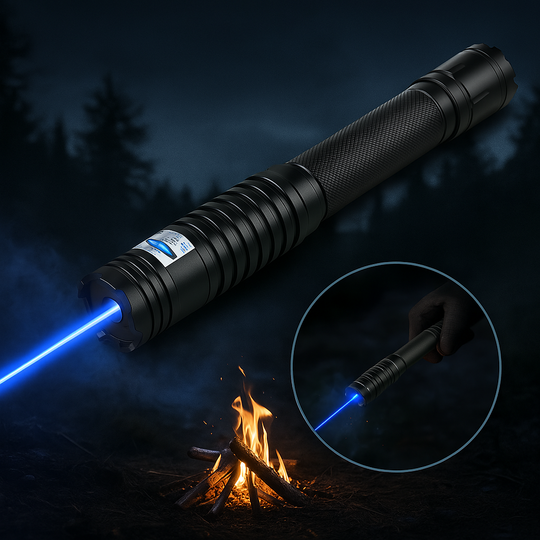 Taktische Taschenlampe mit Blauem Laserstrahl für Outdoor-Abenteuer 0