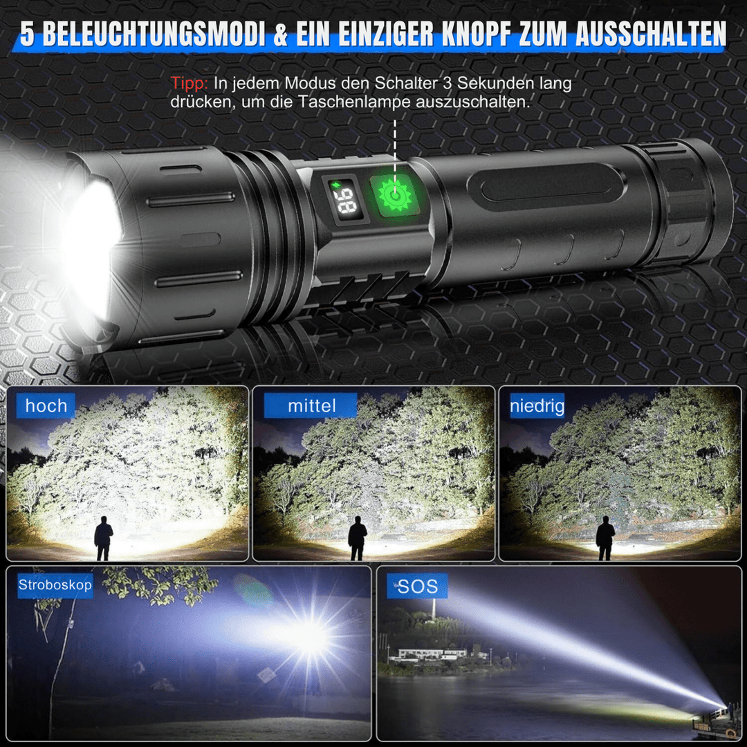 Taschenlampe 100.000 Lumen Vielseitig 3