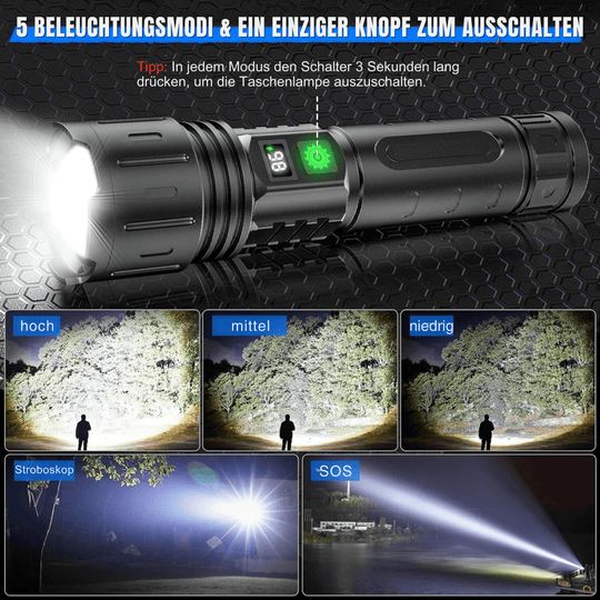 Taschenlampe 100.000 Lumen Vielseitig 3