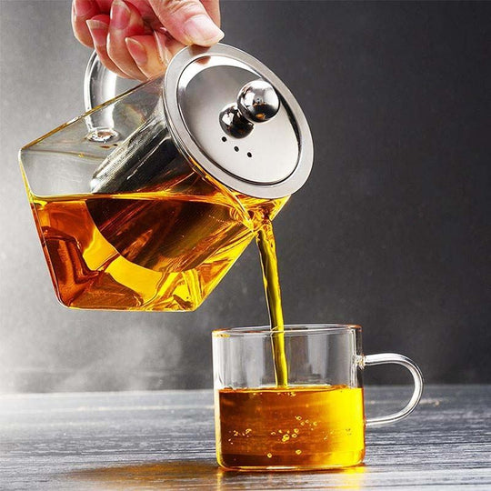 Teekanne Glas Mit Sieb Für Aromatischen Tee Genuss 2