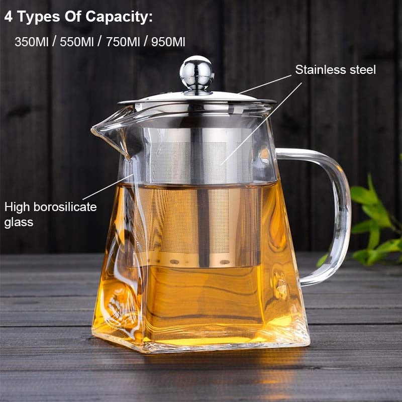 Teekanne Glas Mit Sieb Für Aromatischen Tee Genuss 3