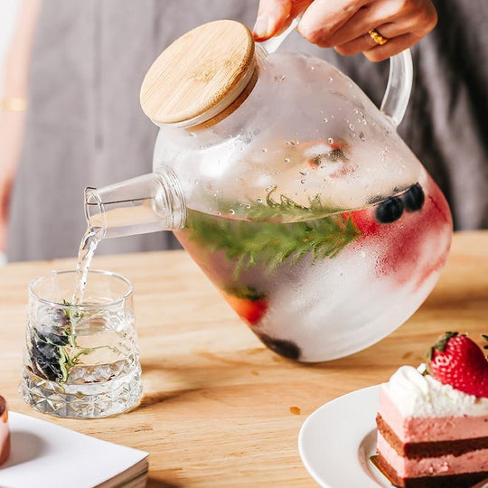 Teekanne Glas für Tee 1-1,5 L Hitzebeständig Kristallklar Modernes Design 3