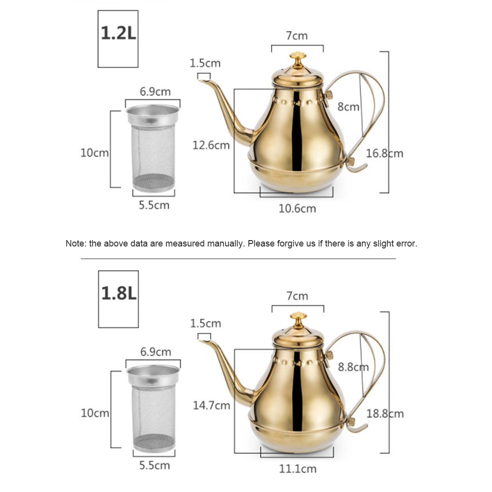 Teekanne Mit Sieb Für Oolong Tee - Praktische Teekanne Mit Langen Ausguss, 1,2 L oder 1,8 L Füllmenge 4