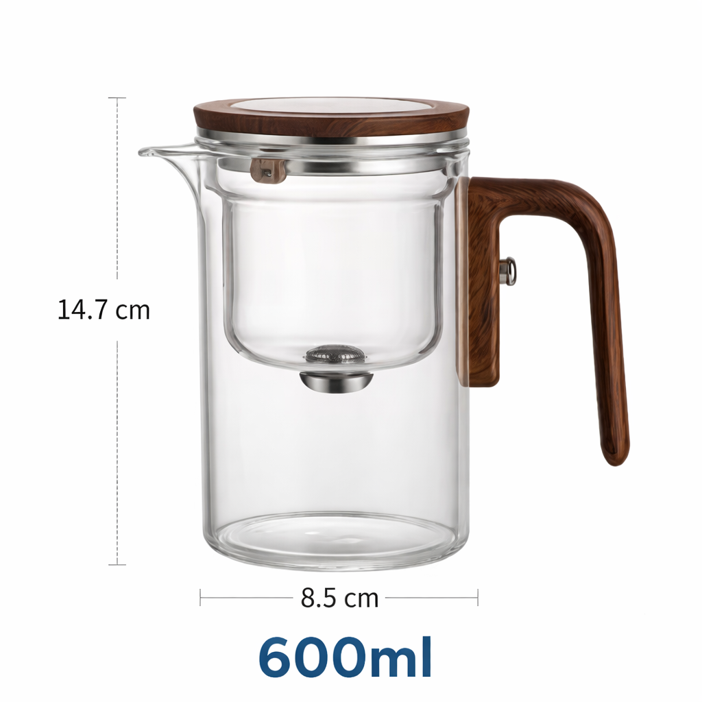 Teekanne für perfekten Genuss mit Druckknopfmechanismus 8