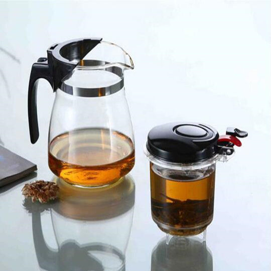 Teekanne mit Auslaufsicherem Teesieb aus Glas 3