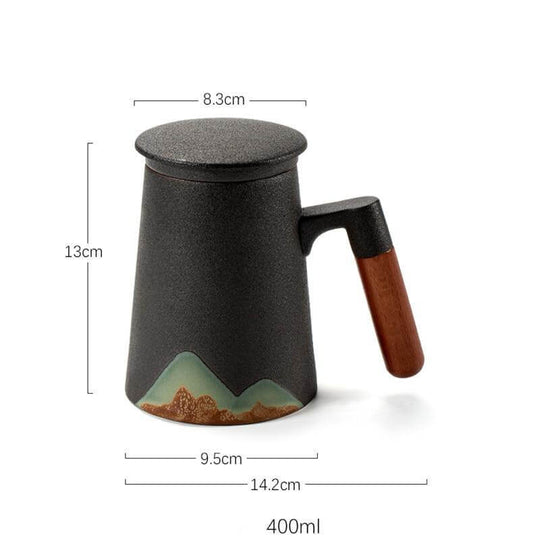 Teetasse Japanischer Stil mit Filter 400 ml 3