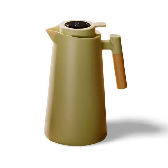 Thermoskanne 1L Auslaufsicher Minimalistisch für Kaffee und Tee 0