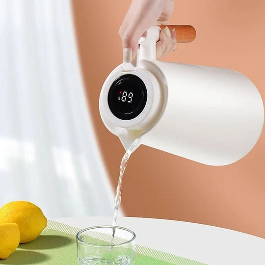 Thermoskanne 1L Auslaufsicher Minimalistisch für Kaffee und Tee 8