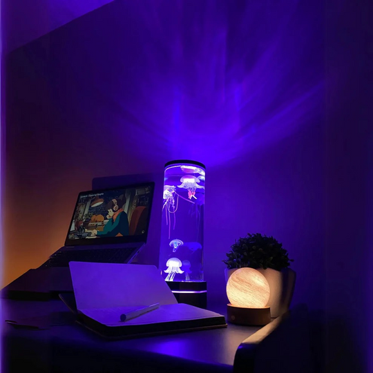 Tischlampe Quallen-Aquarium LED Farbwechselnd für Wohnzimmer und Schlafzimmer 1