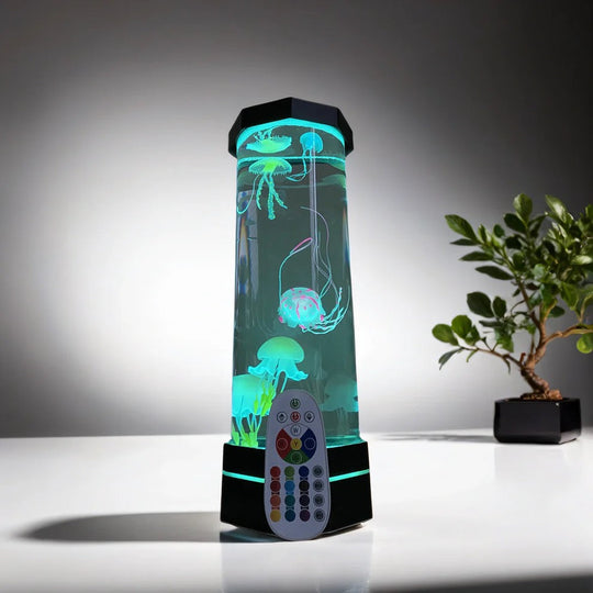 Tischlampe Quallen-Aquarium LED Farbwechselnd für Wohnzimmer und Schlafzimmer 4