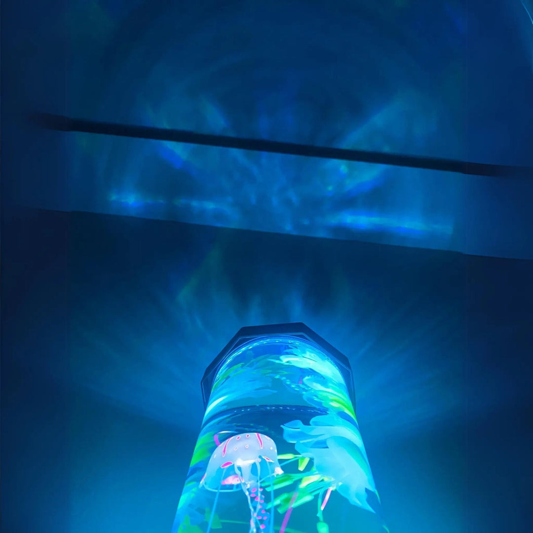 Tischlampe Quallen-Aquarium LED Farbwechselnd für Wohnzimmer und Schlafzimmer 6