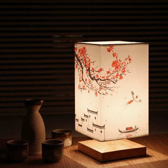 Tischlampe Skandinavisches Design mit Japanischen Akzenten für Schlafzimmer und Wohnzimmer 1