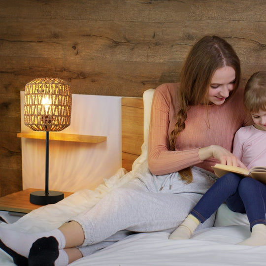 Tischlampe im Boho-Stil mit Touch-Steuerung und USB-Anschluss für Wohnzimmer und Schlafzimmer 2