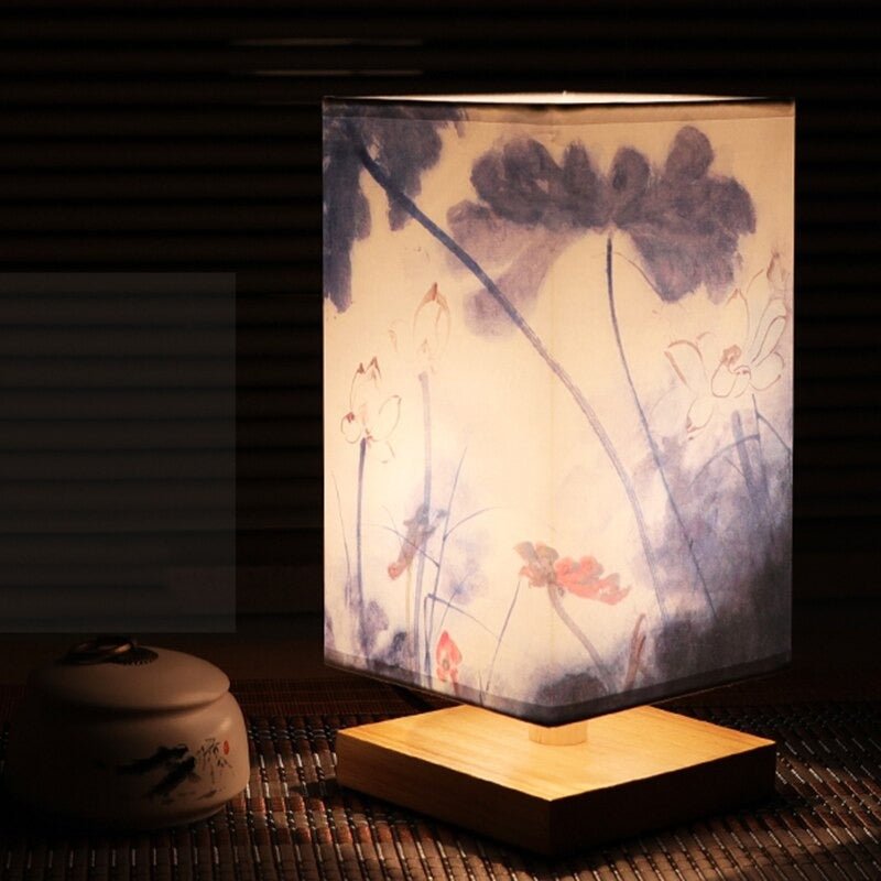 Tischlampe im japanisch-skandinavischen Stil 1