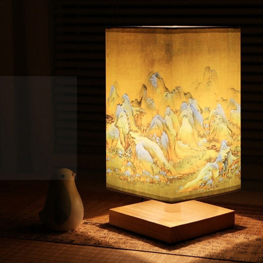 Tischlampe im japanisch-skandinavischen Stil 2