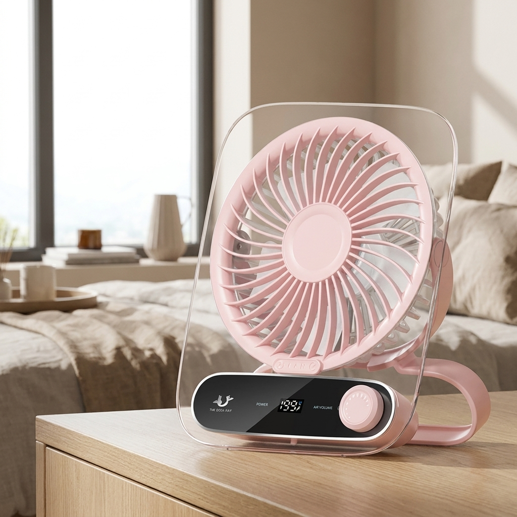 Tischventilator Leise Mit Akku Digitalanzeige 199 Luftstufen Ultraflaches Design 2