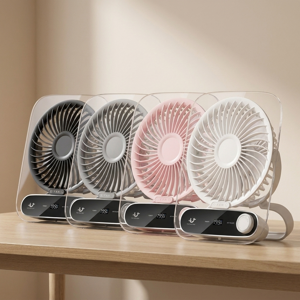 Tischventilator Leise Mit Akku Digitalanzeige 199 Luftstufen Ultraflaches Design 6