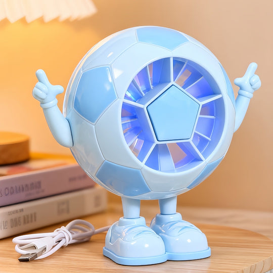 Tischventilator Leise im Fußball-Design für Büro und Freizeit 0