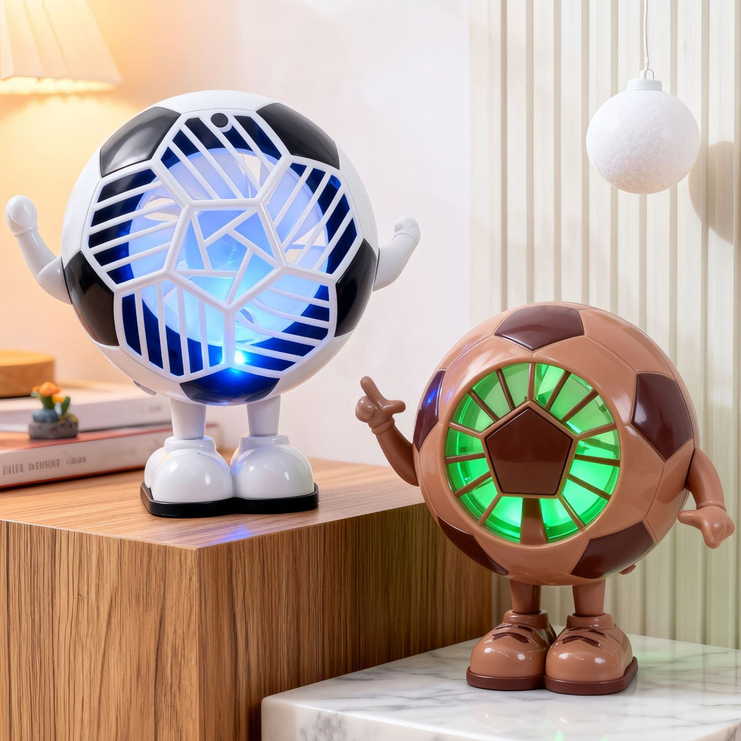 Tischventilator Leise im Fußball-Design für Büro und Freizeit 2