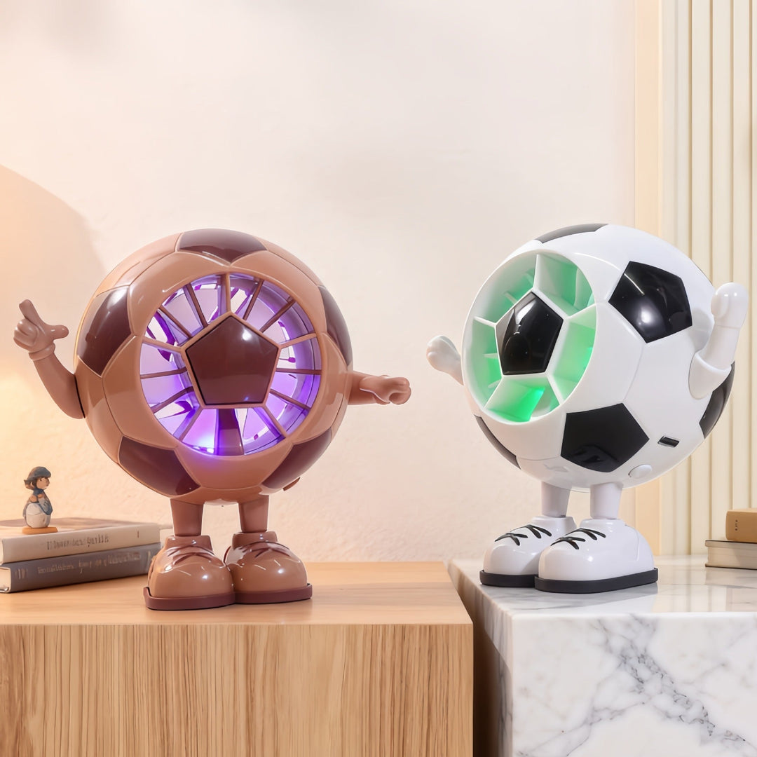 Tischventilator Leise im Fußball-Design für Büro und Freizeit 4
