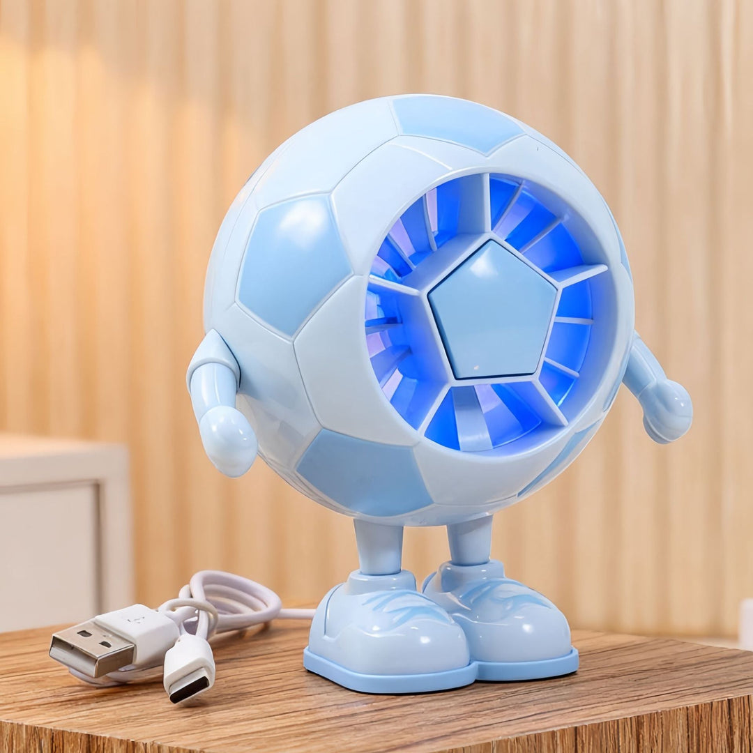 Tischventilator Leise im Fußball-Design für Büro und Freizeit 5