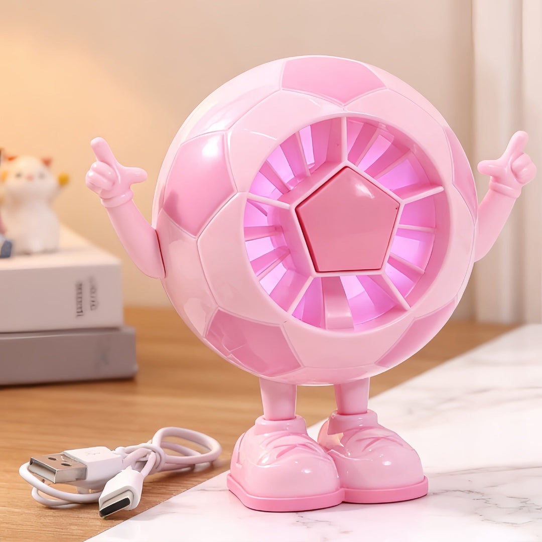 Tischventilator Leise im Fußball-Design für Büro und Freizeit 6