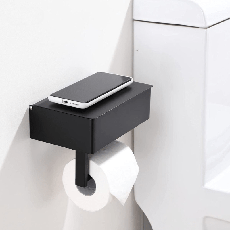 Toilettenpapierhalter mit Ablagefach für Badezimmer 1