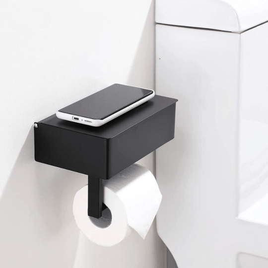 Toilettenpapierhalter mit Ablagefach für Badezimmer 1