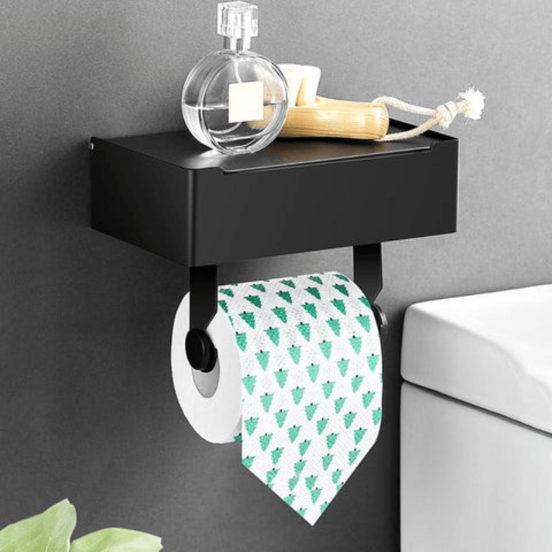 Toilettenpapierhalter mit Ablagefach für Badezimmer 2