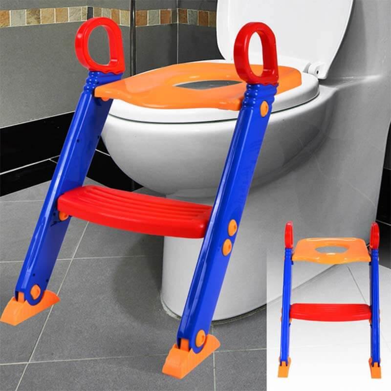 Toilettentrainer für Kinder mit integriertem Tritt 0