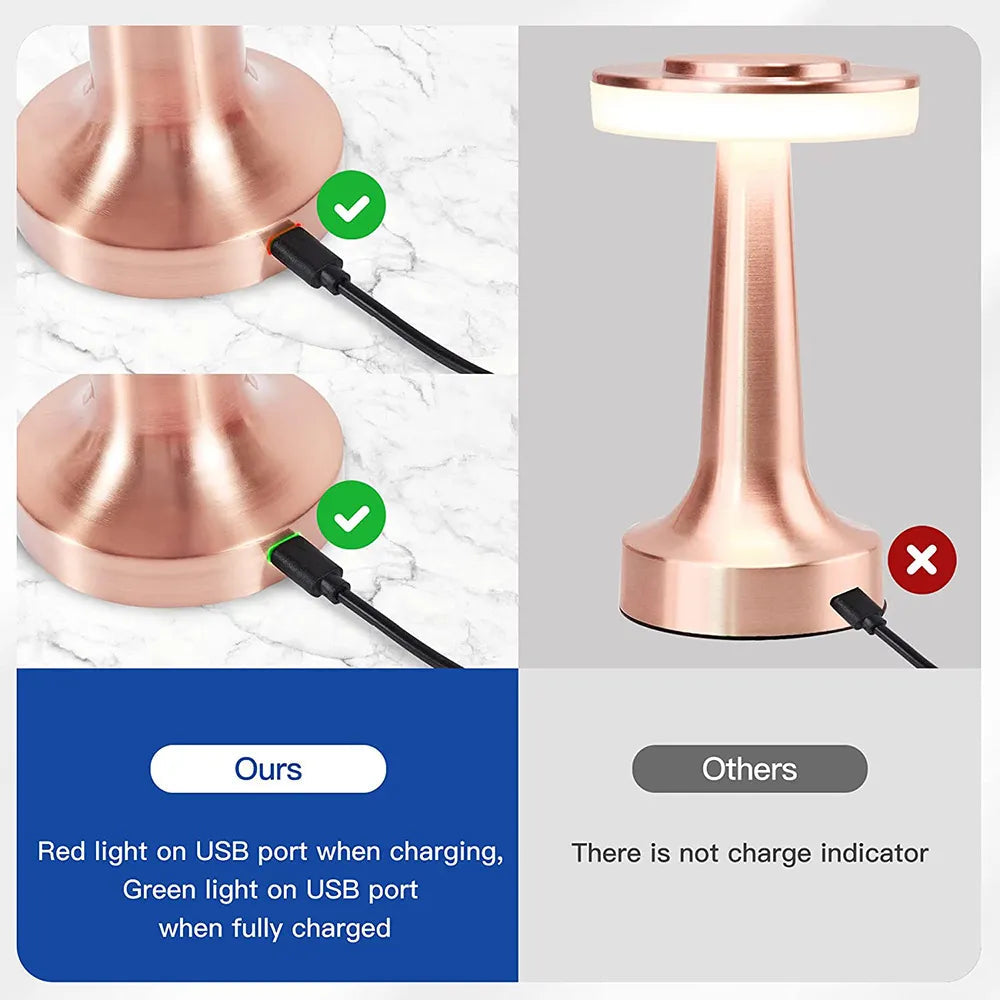 Tragbare LED-Tischlampe mit klassischem Design 2