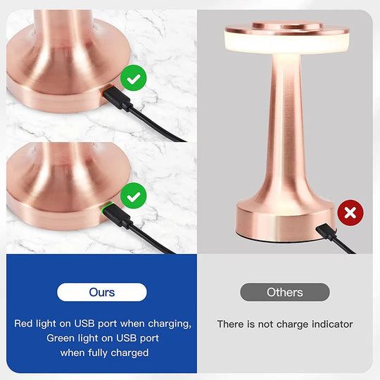 Tragbare LED-Tischlampe mit klassischem Design 2