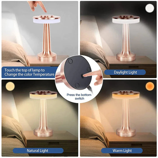 Tragbare LED-Tischlampe mit klassischem Design 4