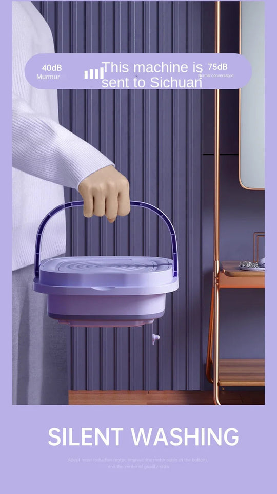 Tragbare Mini Waschmaschine Faltbar 8L für Reisen und Camping 8