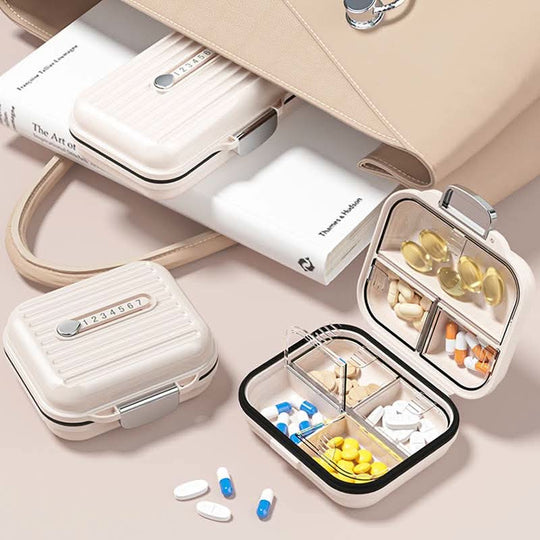 Tragbare Pillendose mit 7 Fächern 7
