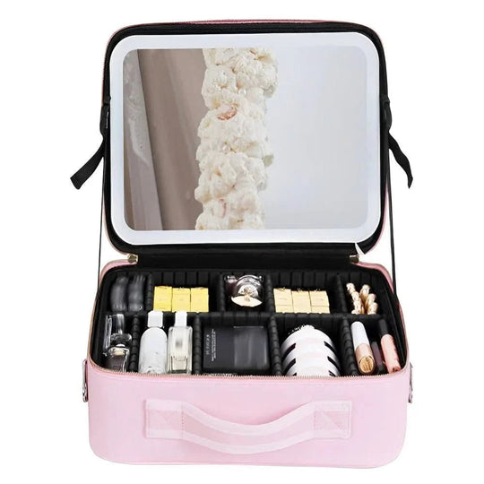 Tragbare Schminktasche mit LED-Spiegel 3