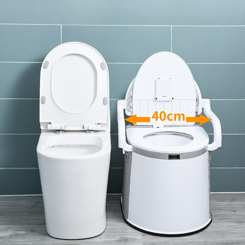 Tragbare Toilette für Erwachsene und Senioren für Innen- und Außenbereich 4